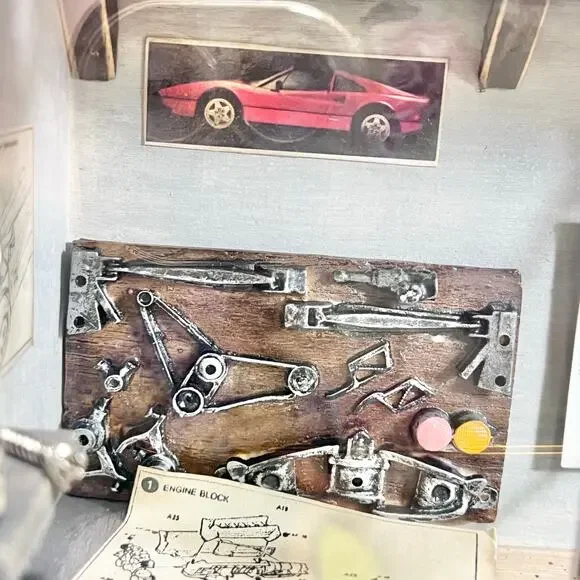 The Window Pane Curio Collection Mustang Car Garage Miniature Model Diorama 2002 - Picture 7 of 16
